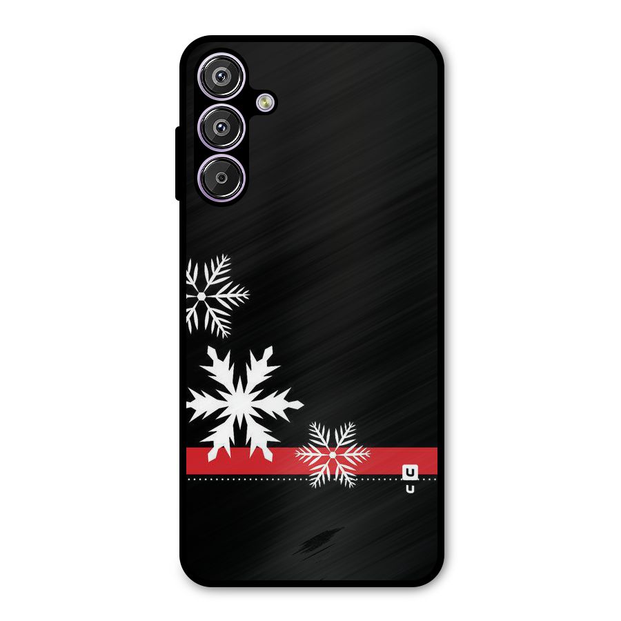 Snowflake Ribbon Metal Back Case for Galaxy M15