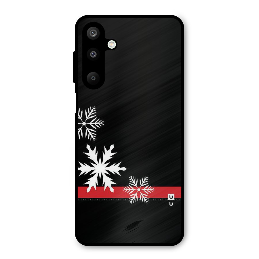 Snowflake Ribbon Metal Back Case for Galaxy M16