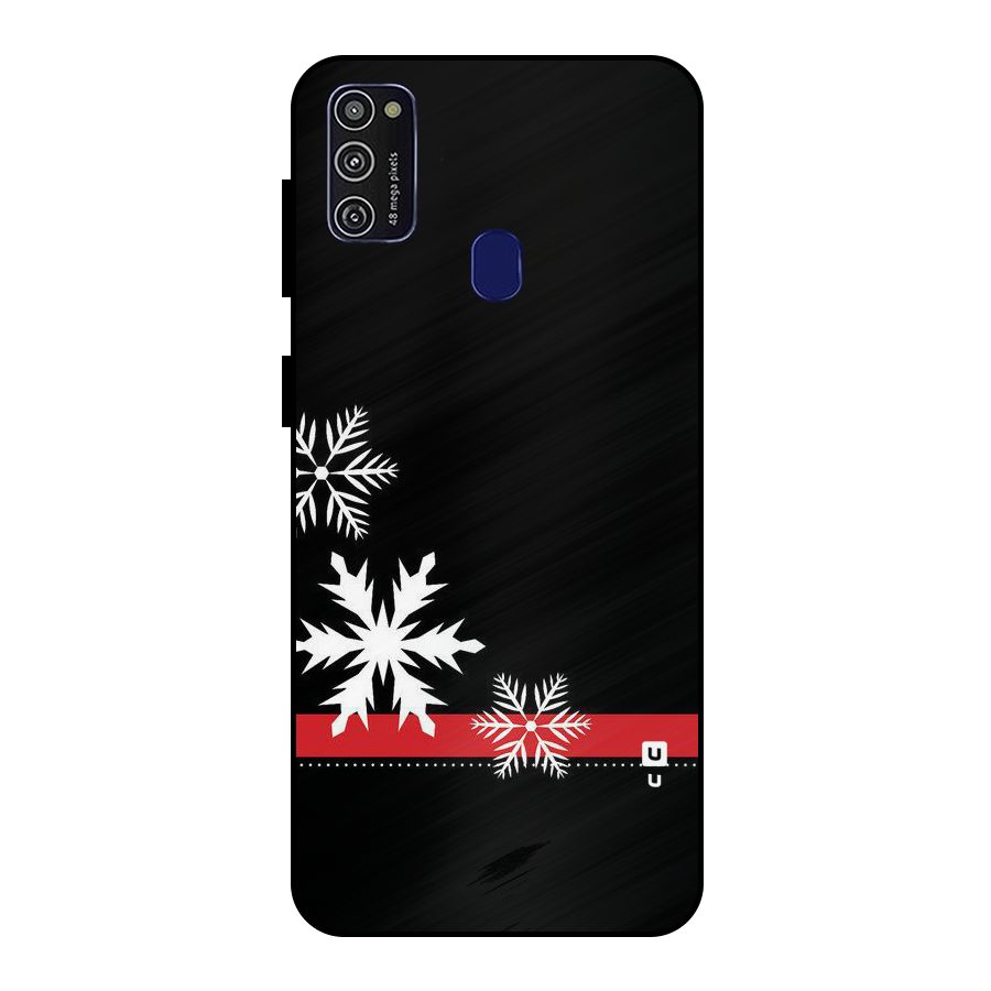Snowflake Ribbon Metal Back Case for Galaxy M21