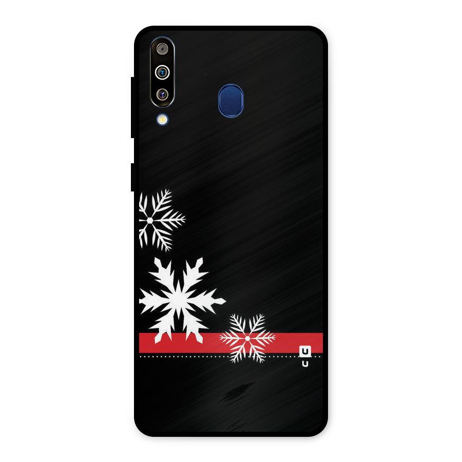 Snowflake Ribbon Metal Back Case for Galaxy M30