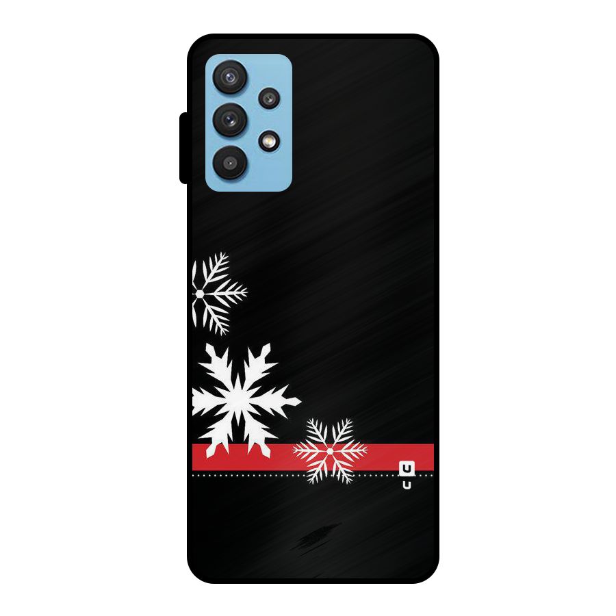 Snowflake Ribbon Metal Back Case for Galaxy M32 5G