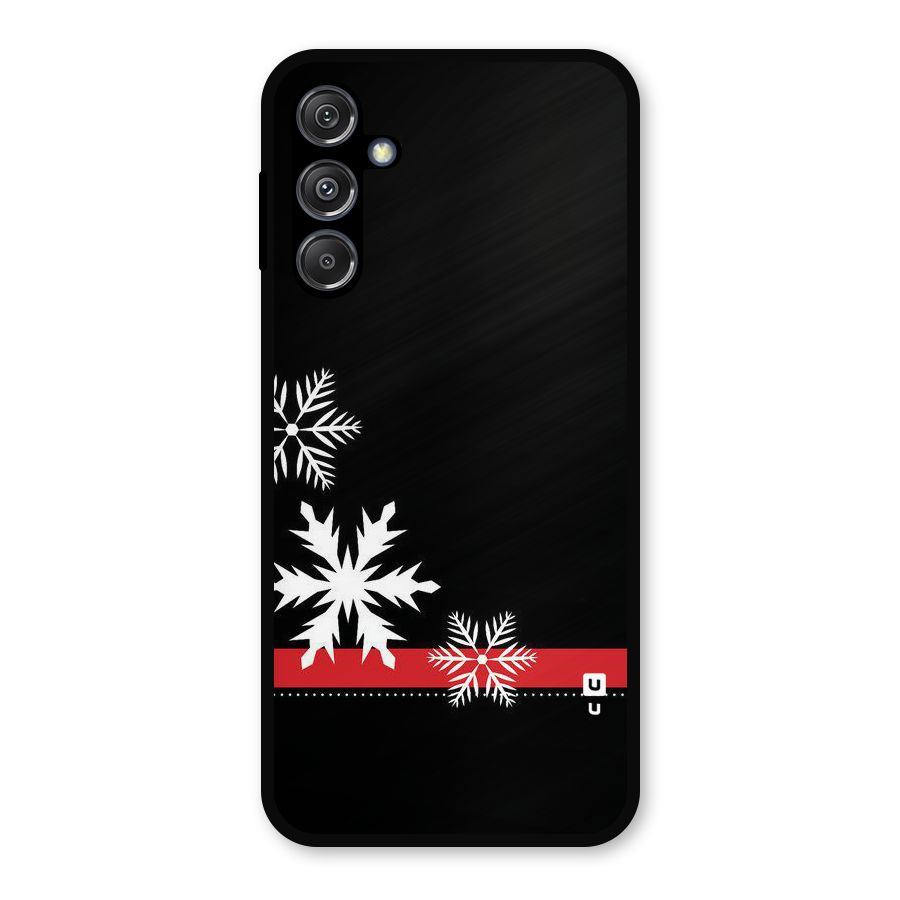 Snowflake Ribbon Metal Back Case for Galaxy M34 5G