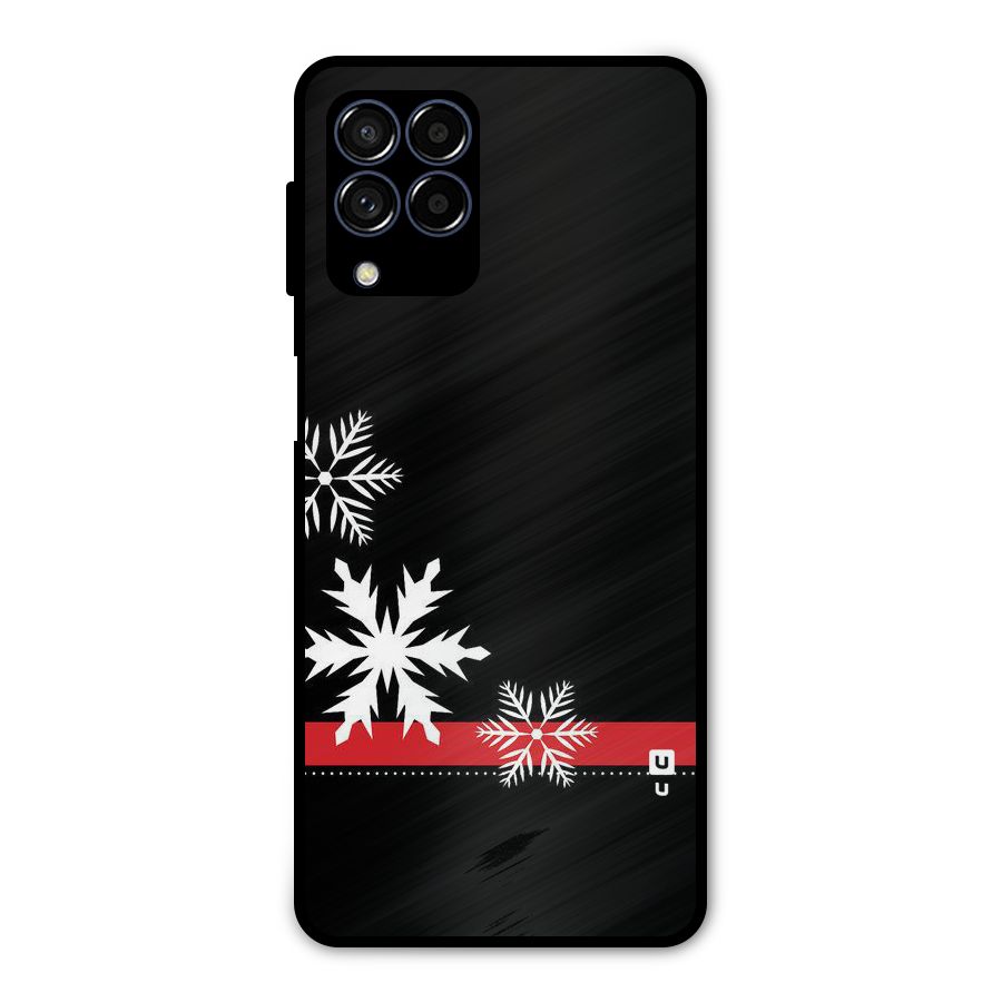 Snowflake Ribbon Metal Back Case for Galaxy M53 5G