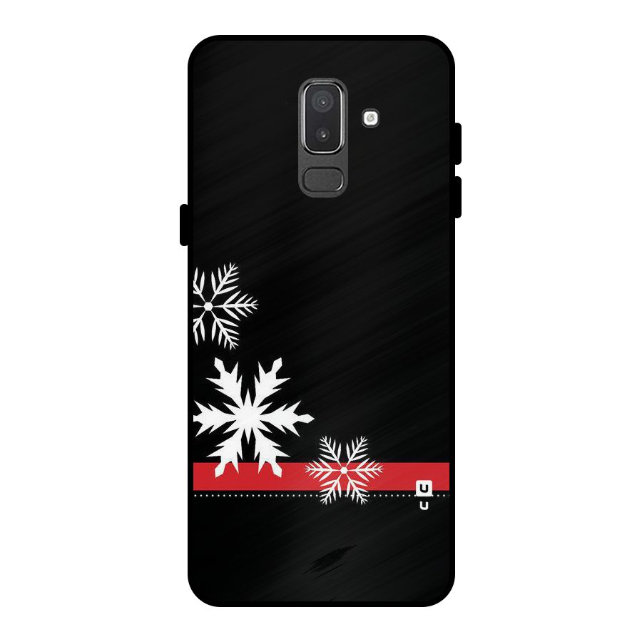 Snowflake Ribbon Metal Back Case for Galaxy On8 (2018)