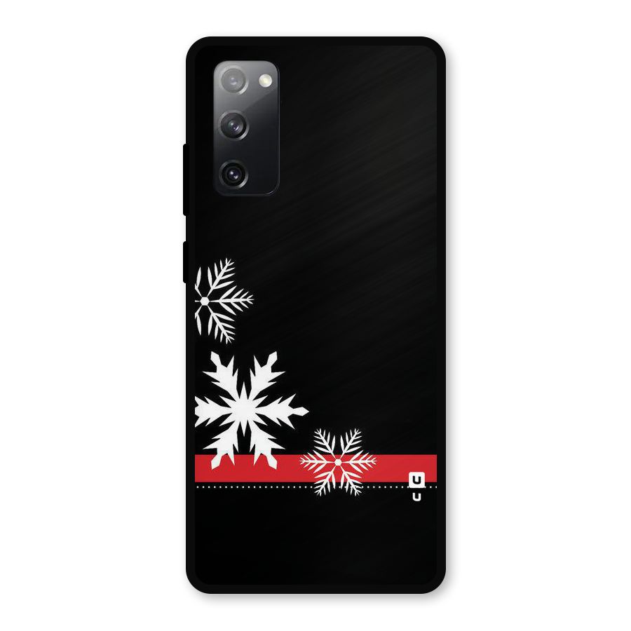 Snowflake Ribbon Metal Back Case for Galaxy S20 FE 5G