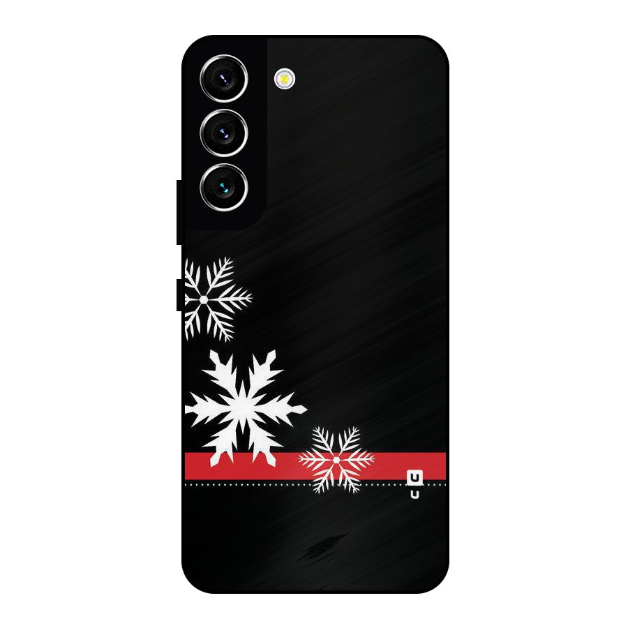 Snowflake Ribbon Metal Back Case for Galaxy S22 5G
