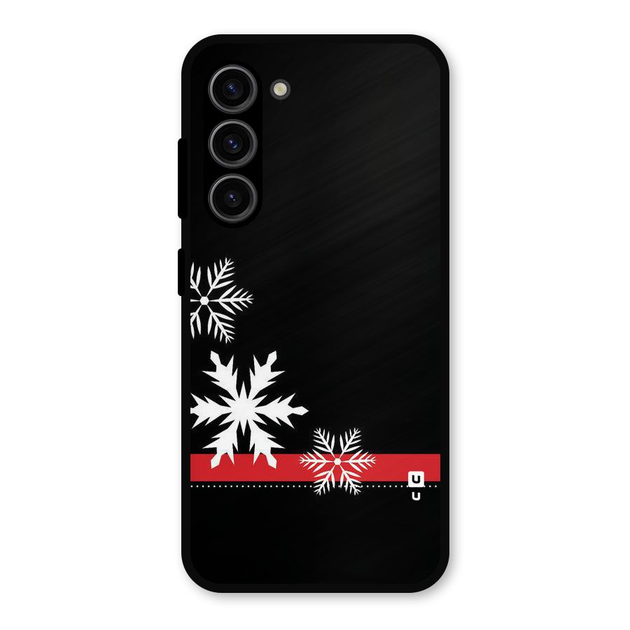 Snowflake Ribbon Metal Back Case for Galaxy S23
