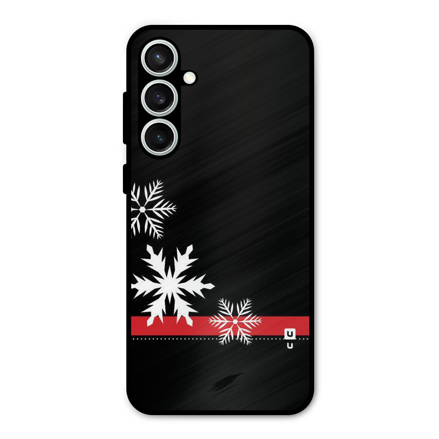 Snowflake Ribbon Metal Back Case for Galaxy S23 FE