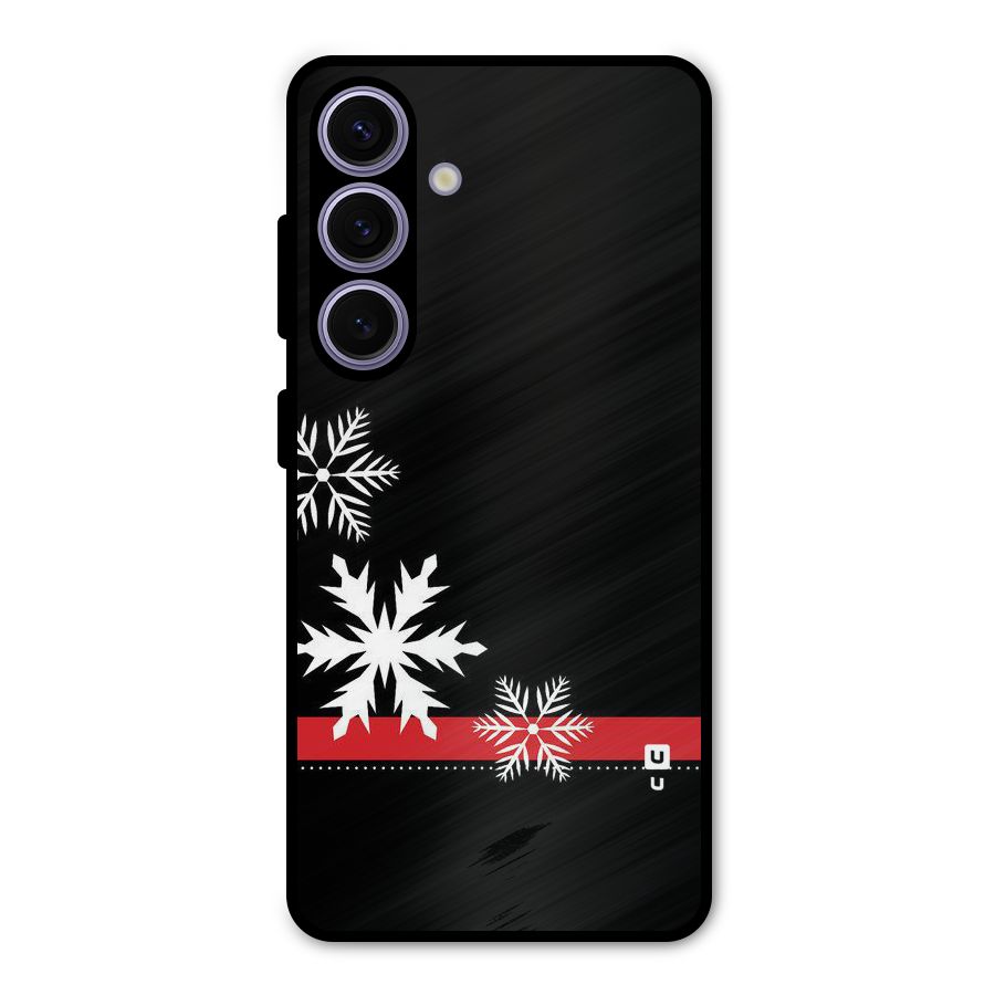 Snowflake Ribbon Metal Back Case for Galaxy S24