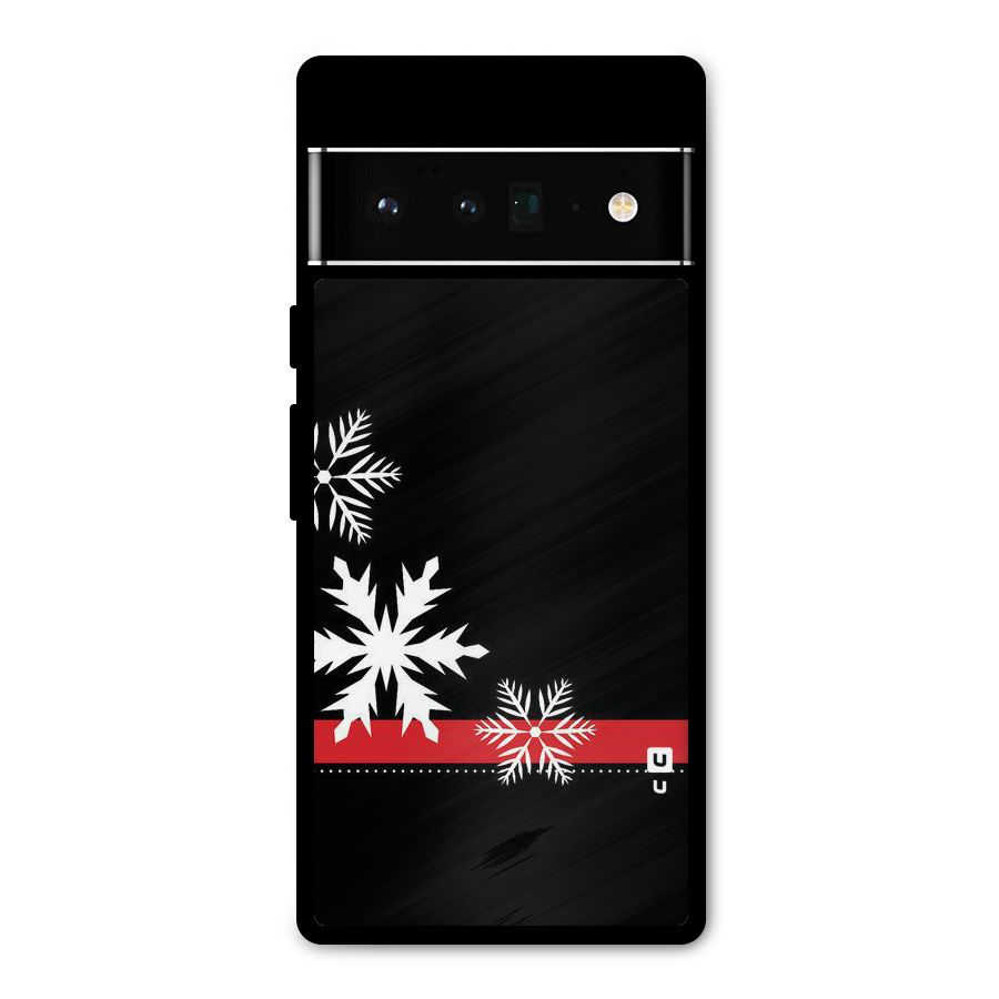 Snowflake Ribbon Metal Back Case for Google Pixel 6 Pro