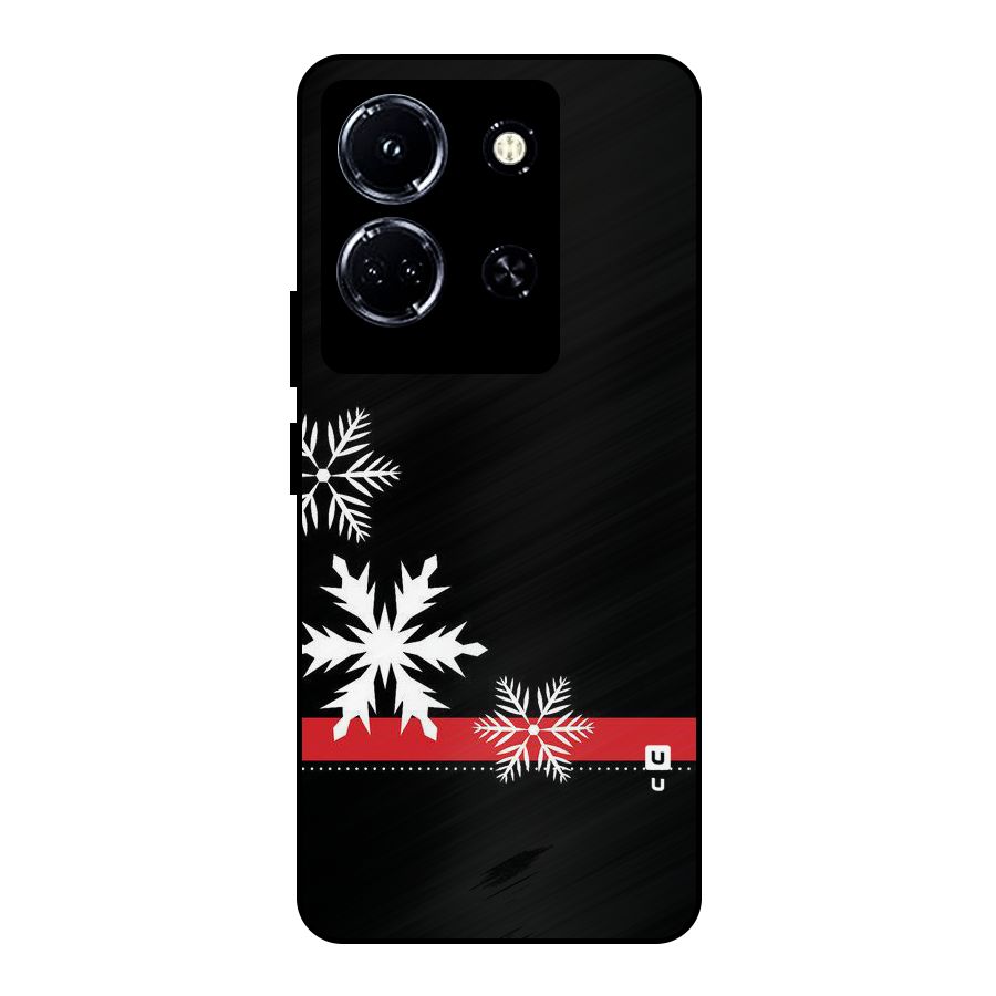 Snowflake Ribbon Metal Back Case for Infinix Note 30 5G