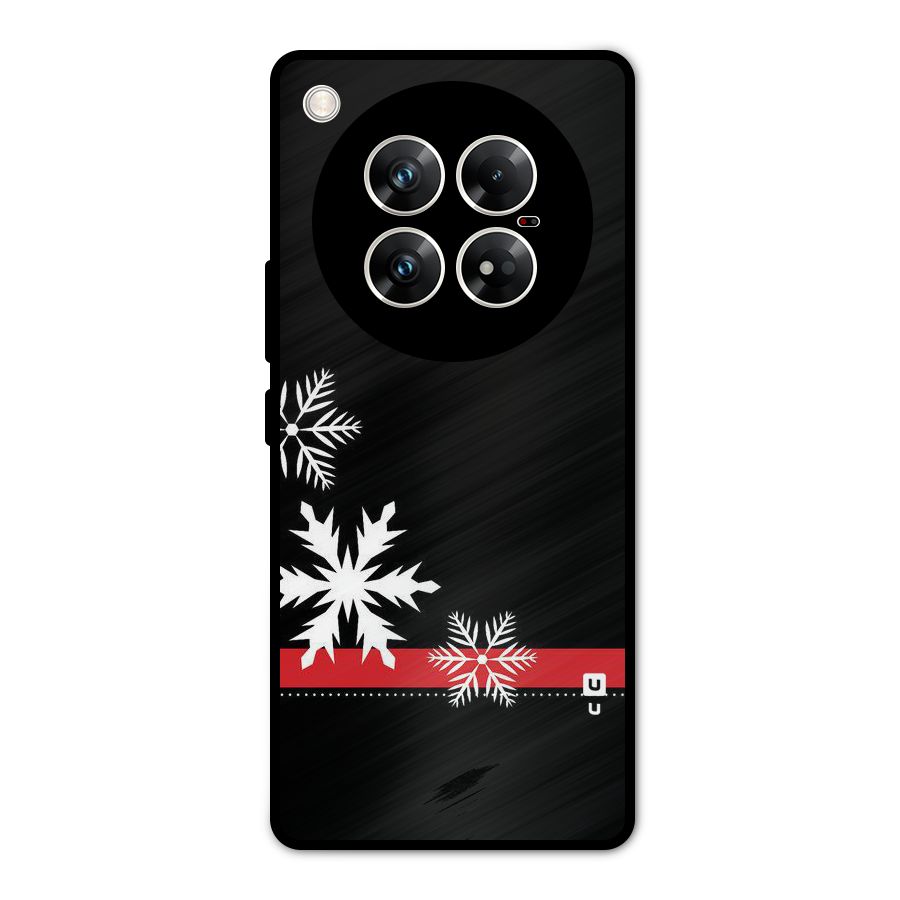 Snowflake Ribbon Metal Back Case for Infinix Zero 40 5G