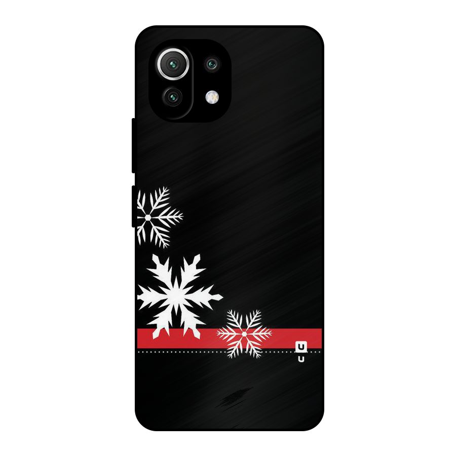 Snowflake Ribbon Metal Back Case for Mi 11 Lite NE 5G