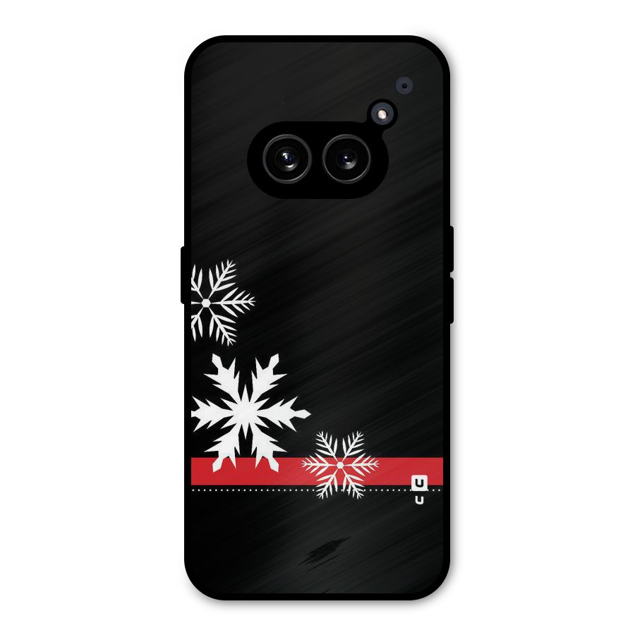 Snowflake Ribbon Metal Back Case for Nothing Phone 2a Plus