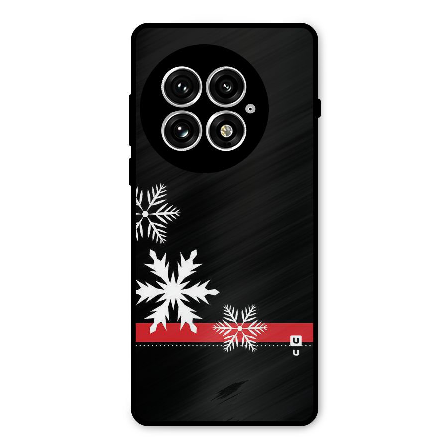 Snowflake Ribbon Metal Back Case for OnePlus 13