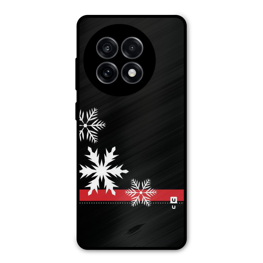 Snowflake Ribbon Metal Back Case for OnePlus 13R