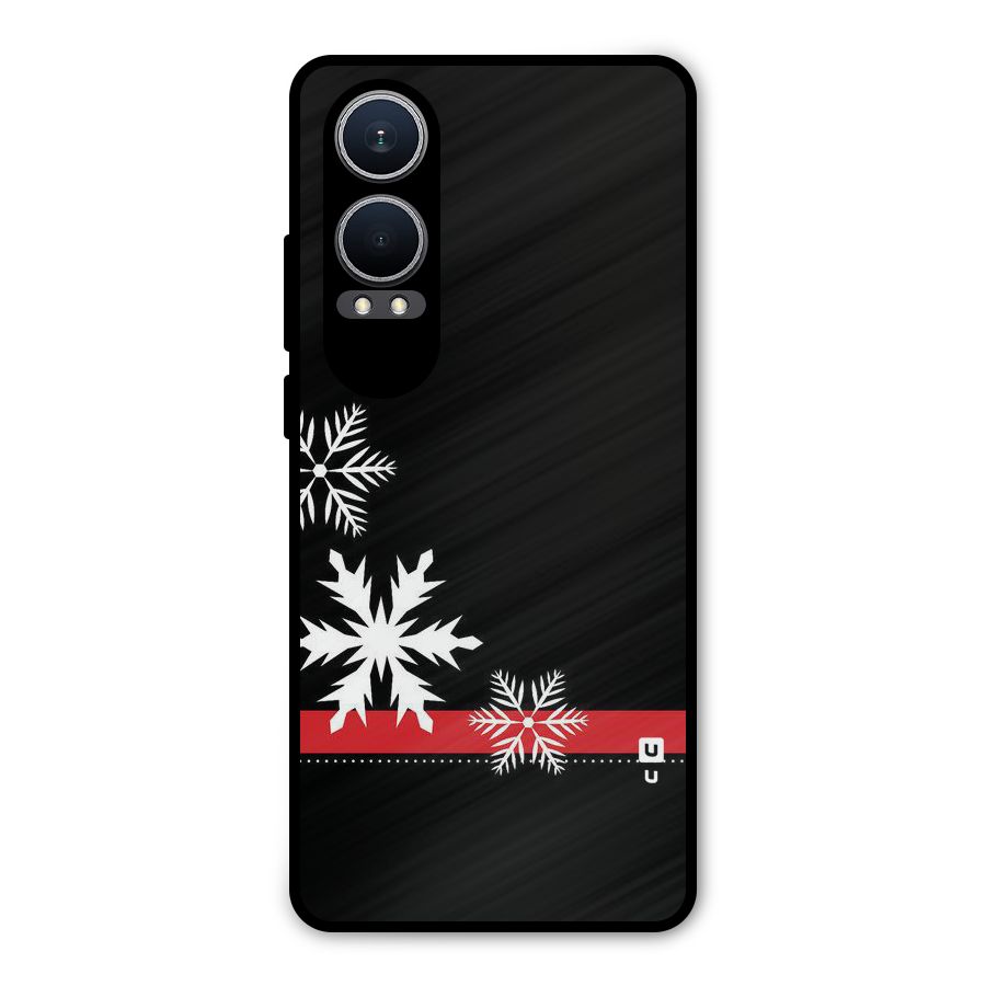 Snowflake Ribbon Metal Back Case for OnePlus Nord CE4 Lite