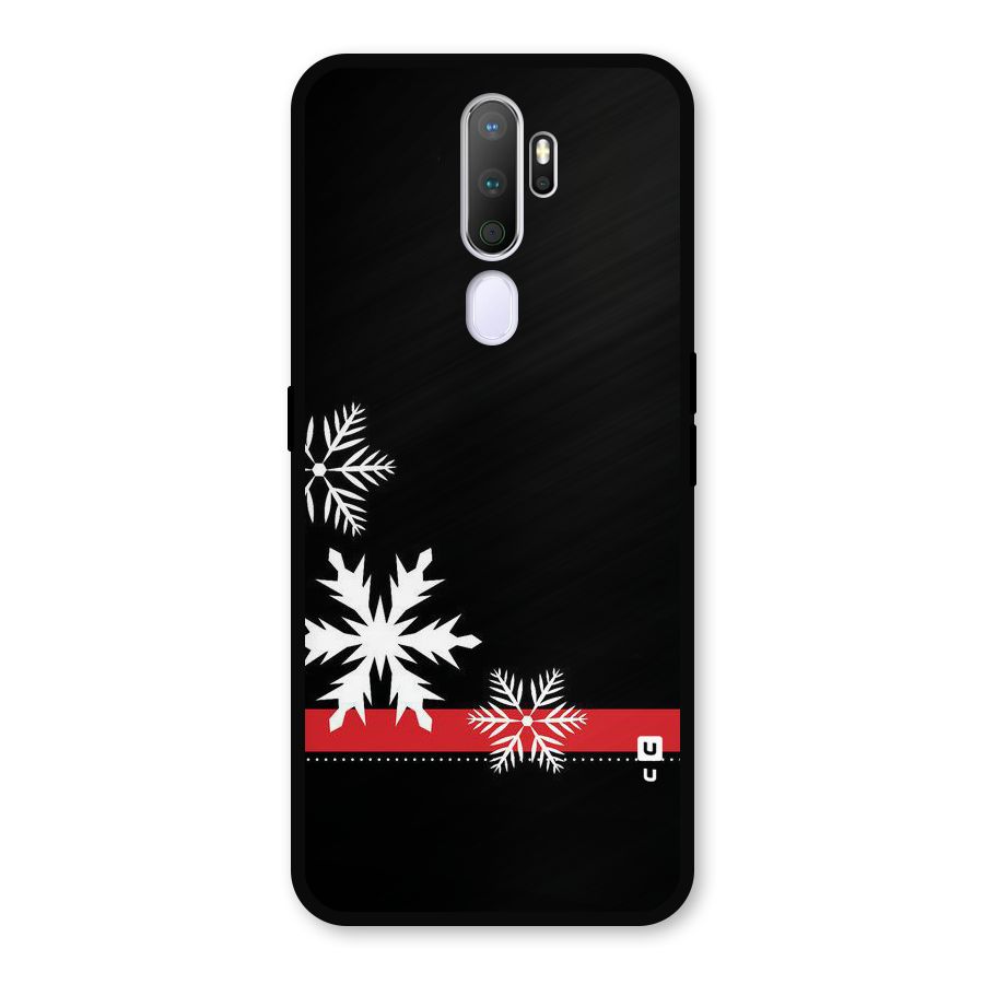 Snowflake Ribbon Metal Back Case for Oppo A9 (2020)