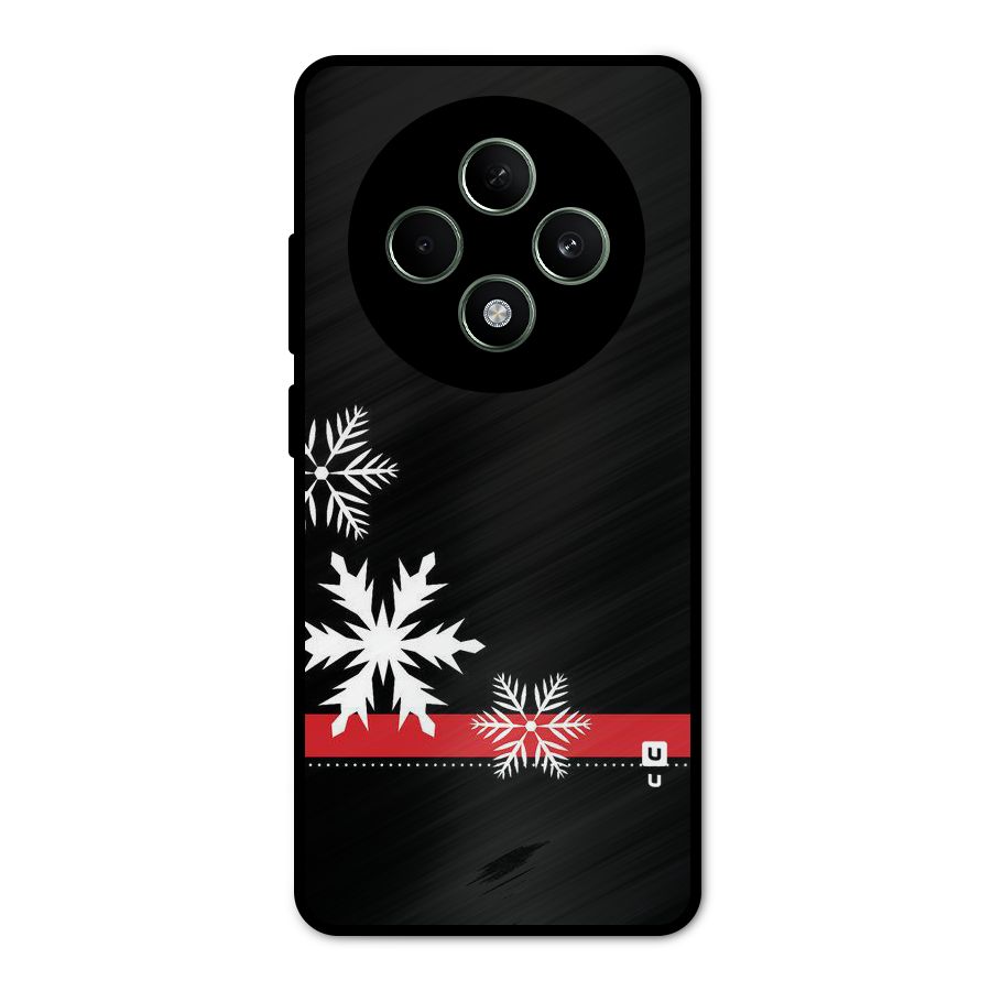 Snowflake Ribbon Metal Back Case for Oppo F27