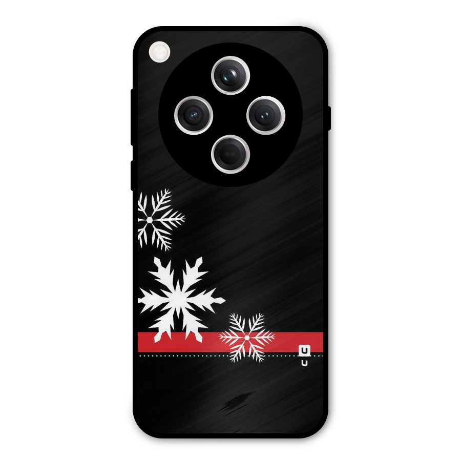 Snowflake Ribbon Metal Back Case for Oppo Find X8