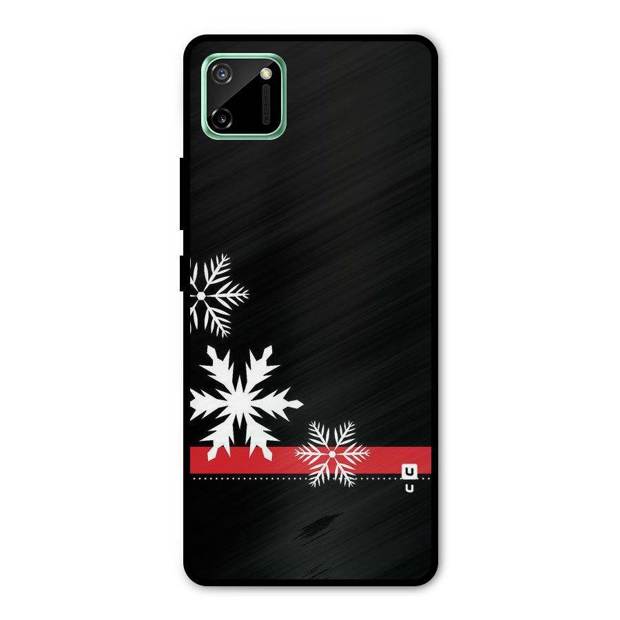 Snowflake Ribbon Metal Back Case for Realme C11