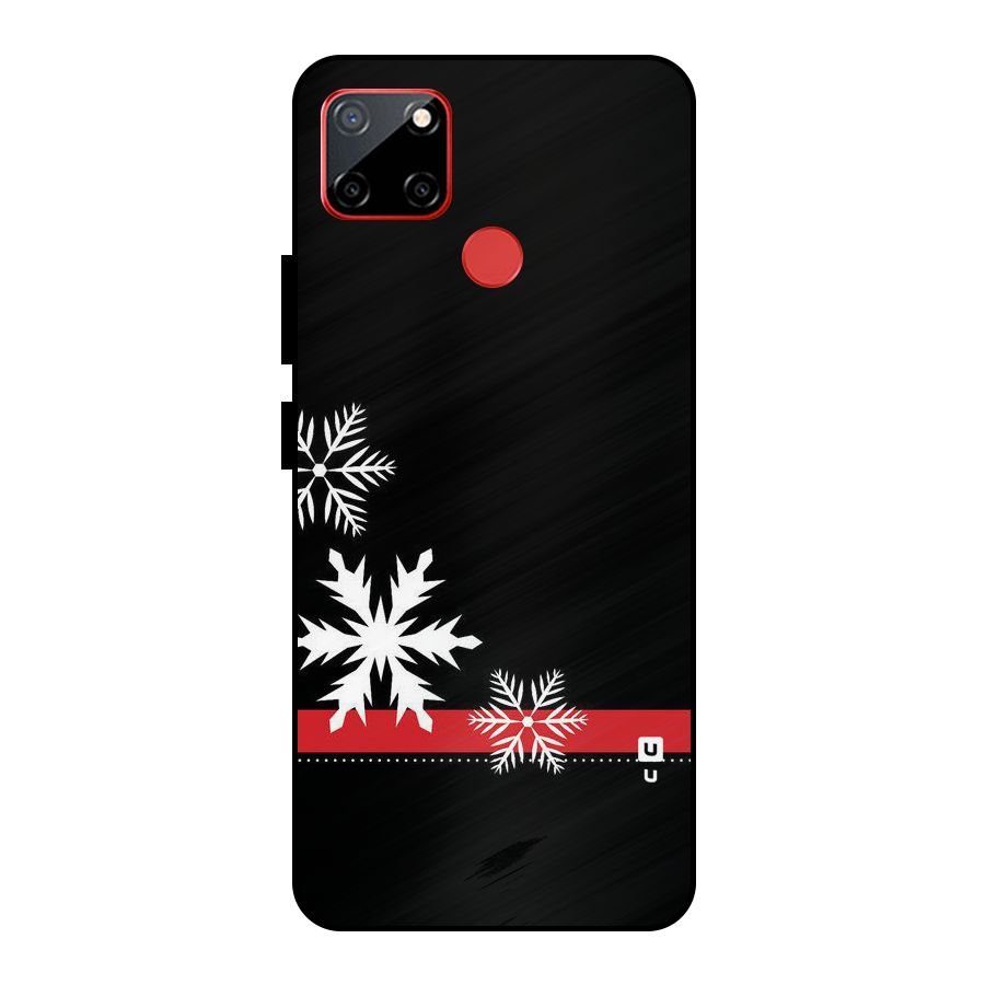Snowflake Ribbon Metal Back Case for Realme C12