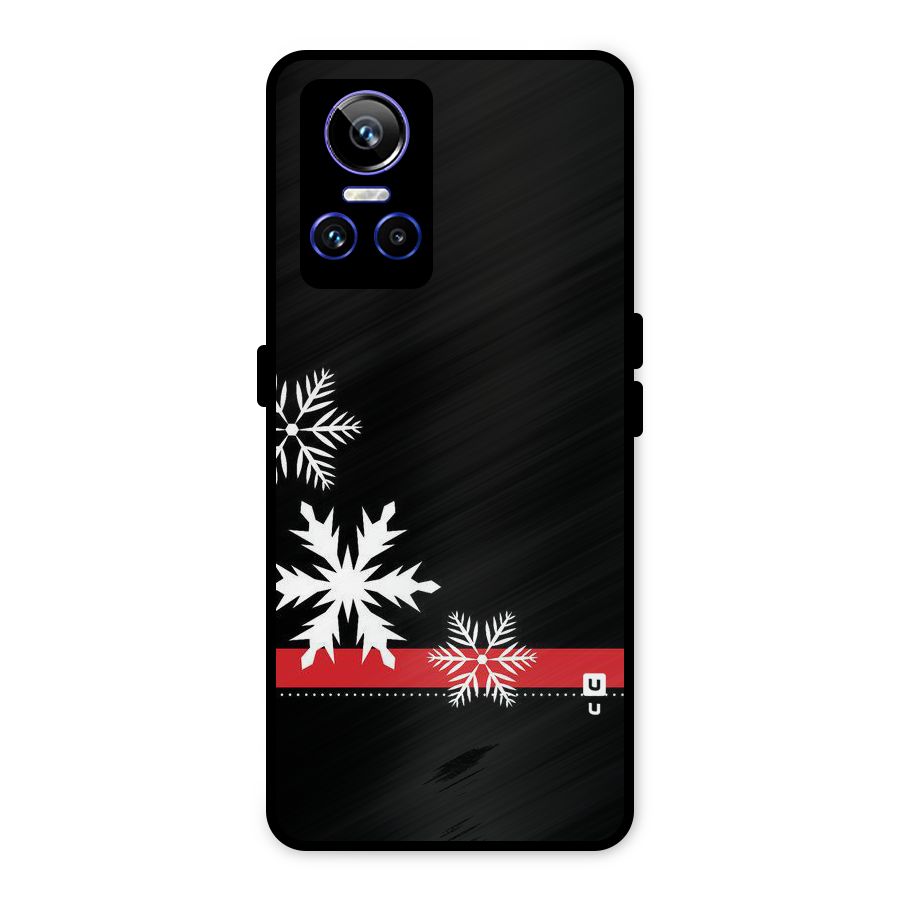 Snowflake Ribbon Metal Back Case for Realme GT Neo 3
