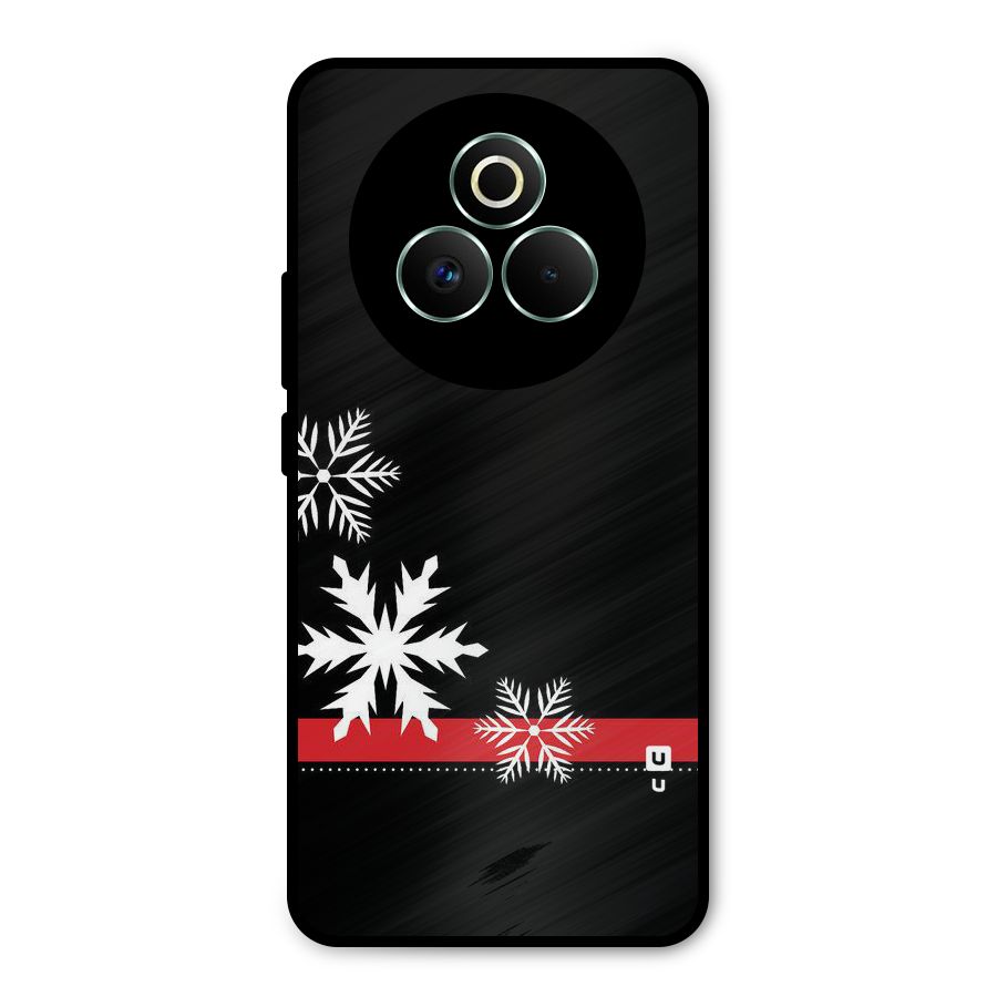 Snowflake Ribbon Metal Back Case for Realme P3 Pro