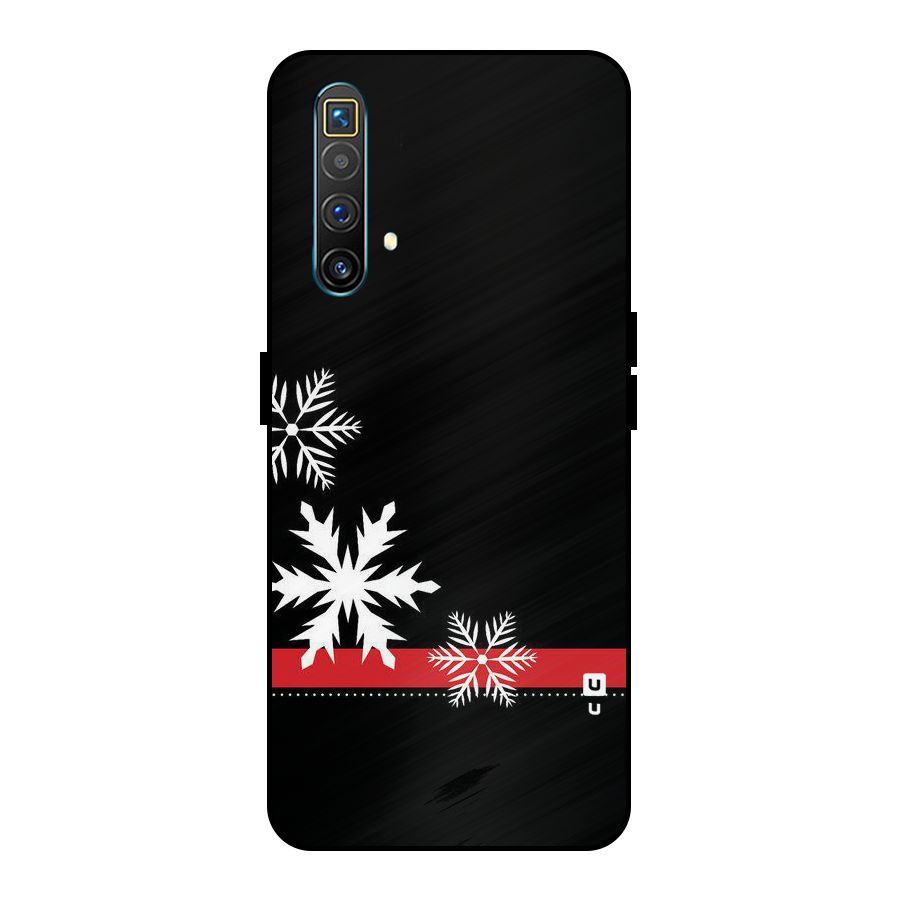 Snowflake Ribbon Metal Back Case for Realme X3