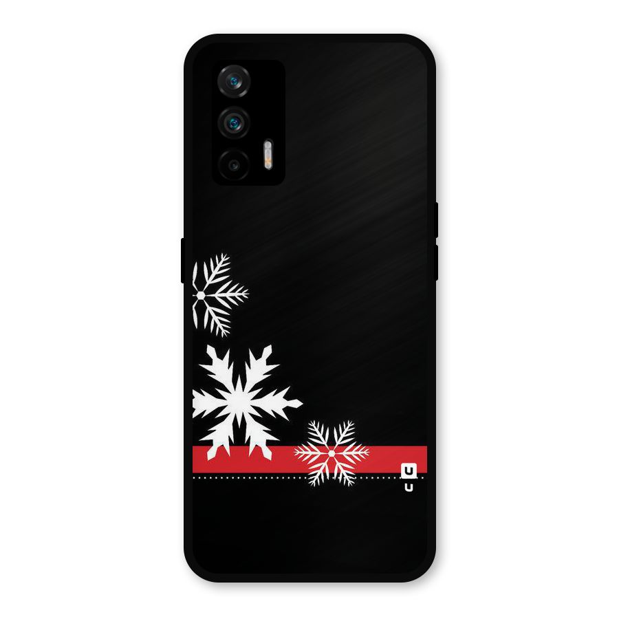 Snowflake Ribbon Metal Back Case for Realme X7 Max