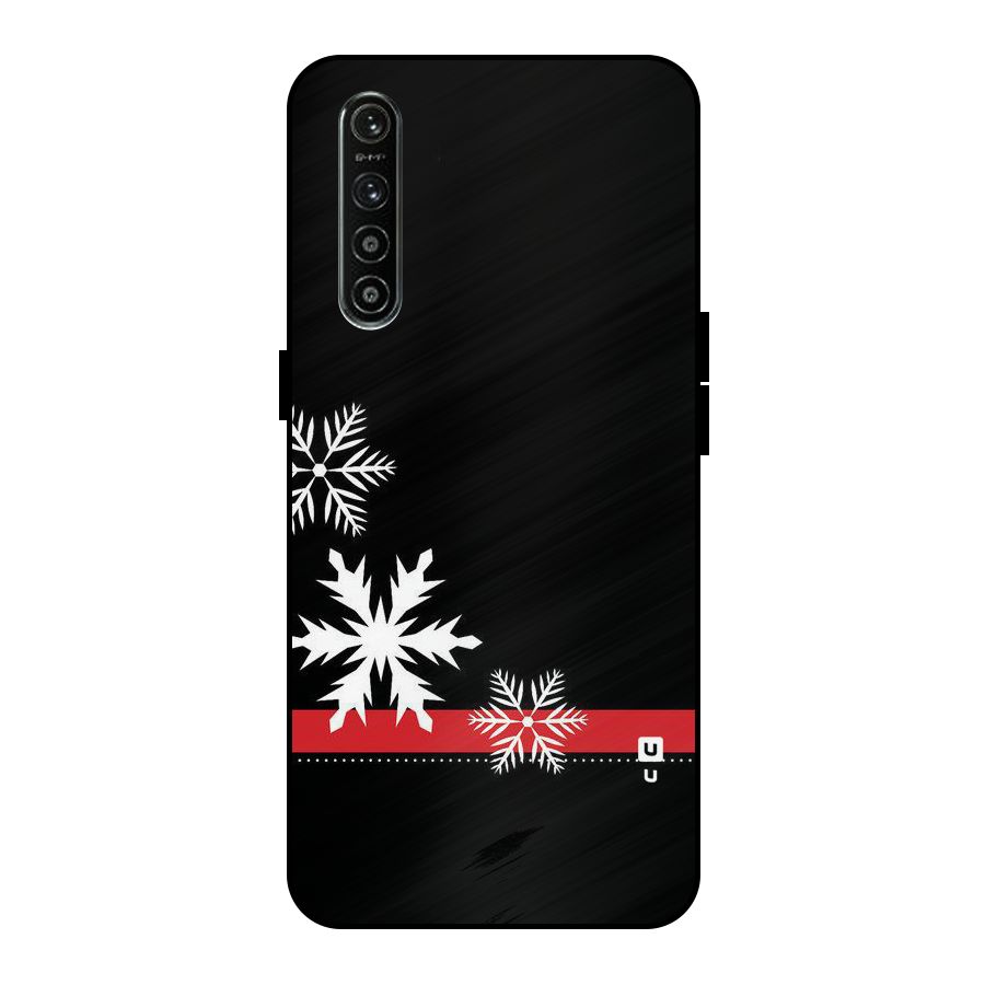 Snowflake Ribbon Metal Back Case for Realme XT