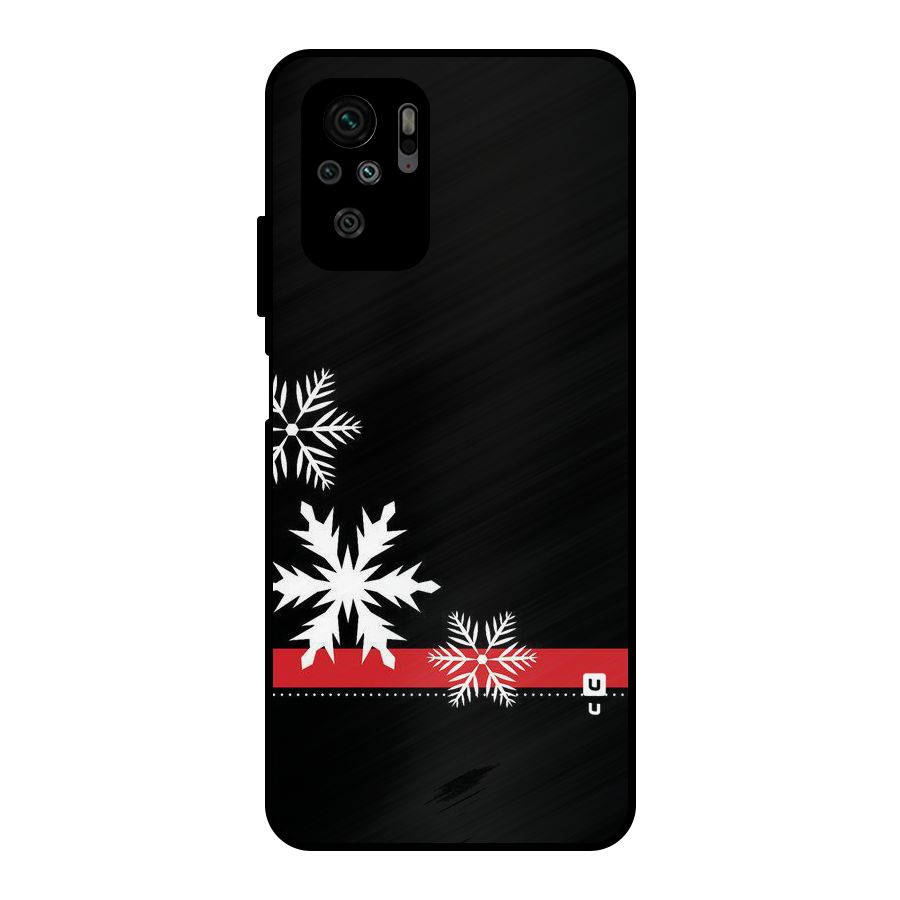 Snowflake Ribbon Metal Back Case for Redmi Note 10S