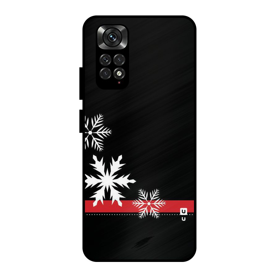 Snowflake Ribbon Metal Back Case for Redmi Note 11 Pro Plus 5G