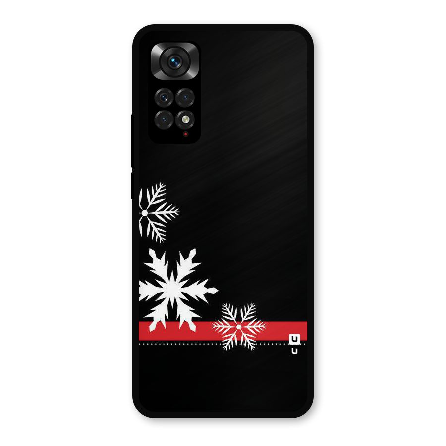 Snowflake Ribbon Metal Back Case for Redmi Note 11s