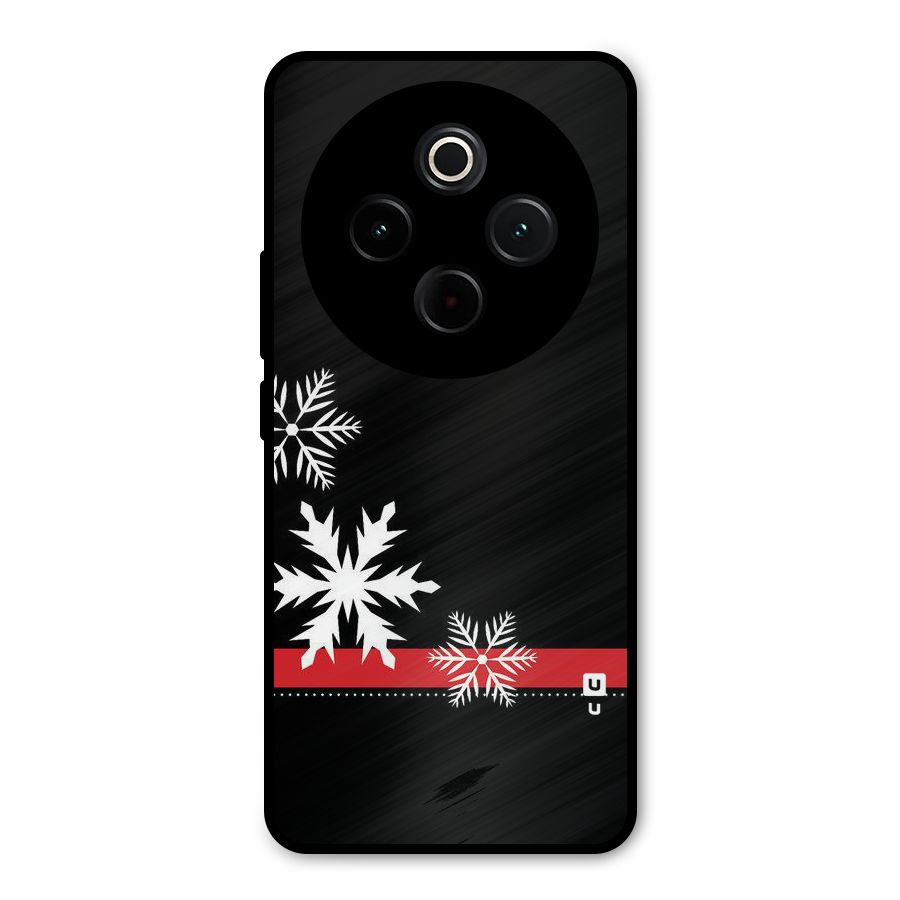 Snowflake Ribbon Metal Back Case for Vivo T4