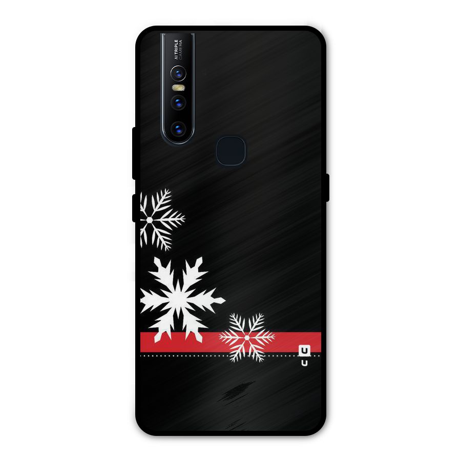 Snowflake Ribbon Metal Back Case for Vivo V15