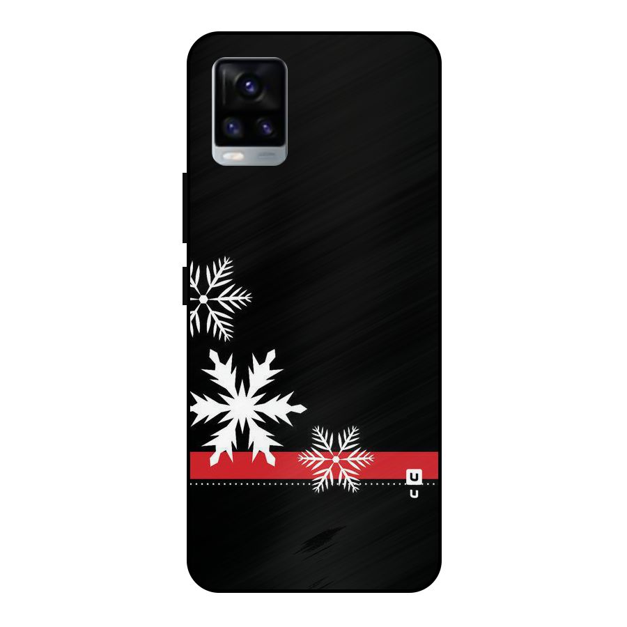 Snowflake Ribbon Metal Back Case for Vivo V20