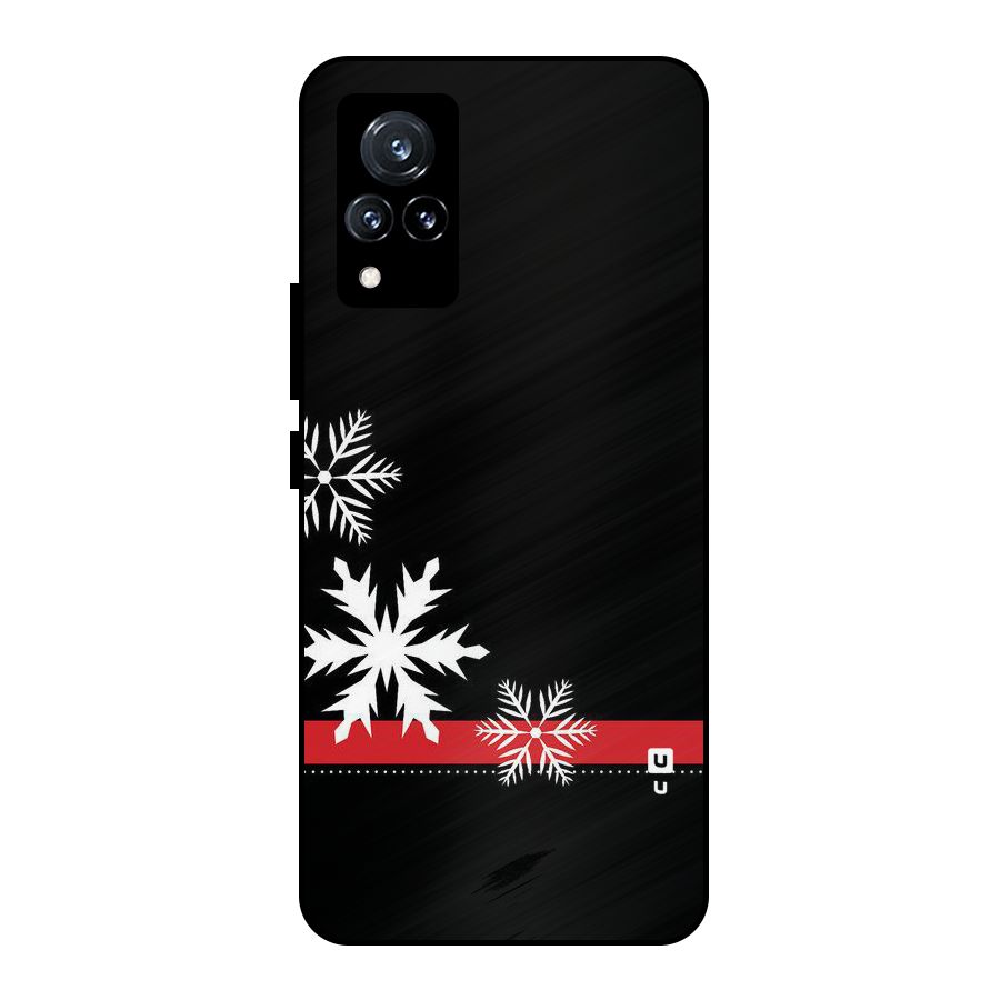 Snowflake Ribbon Metal Back Case for Vivo V21 5G