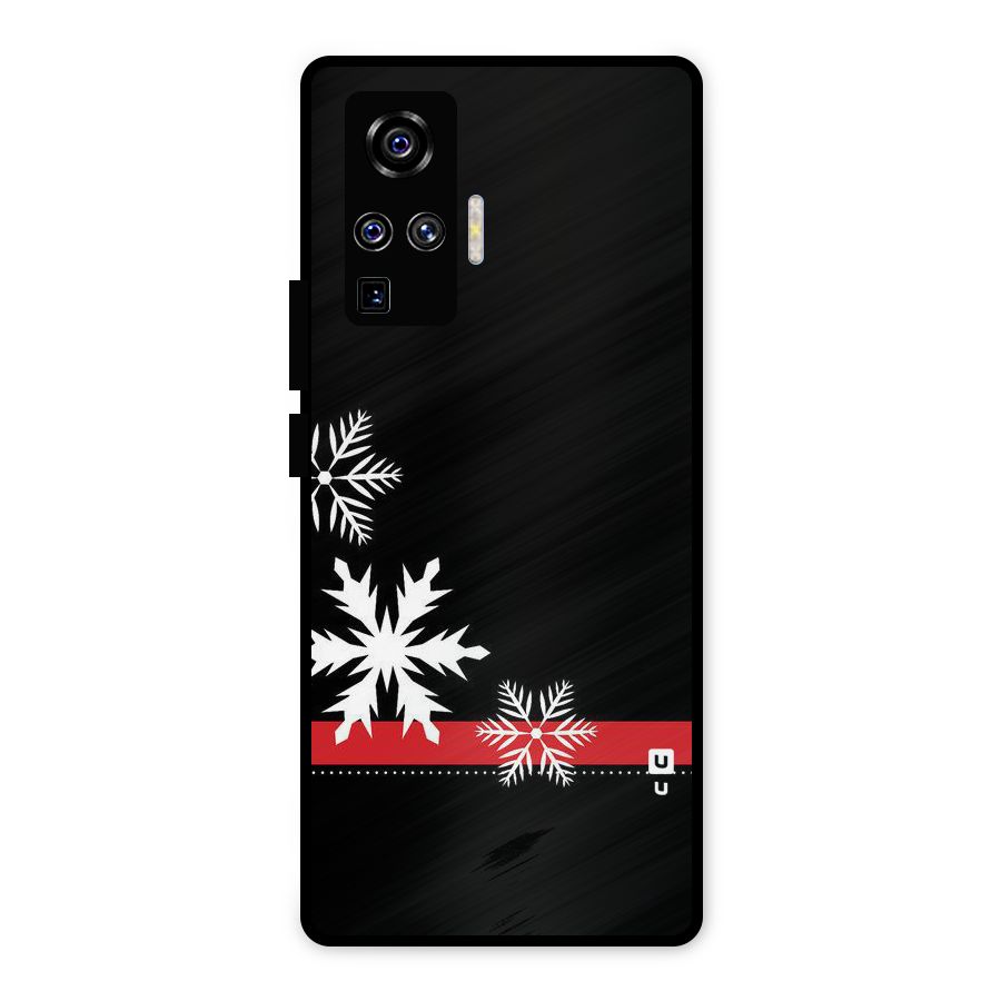 Snowflake Ribbon Metal Back Case for Vivo X50 Pro