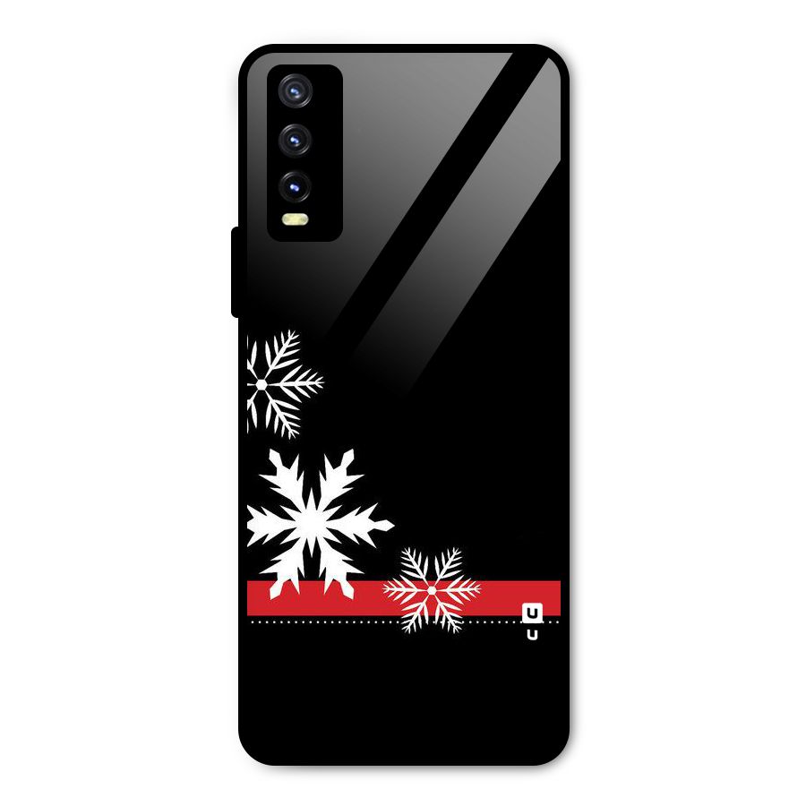 Snowflake Ribbon Metal Back Case for Vivo Y20 2021