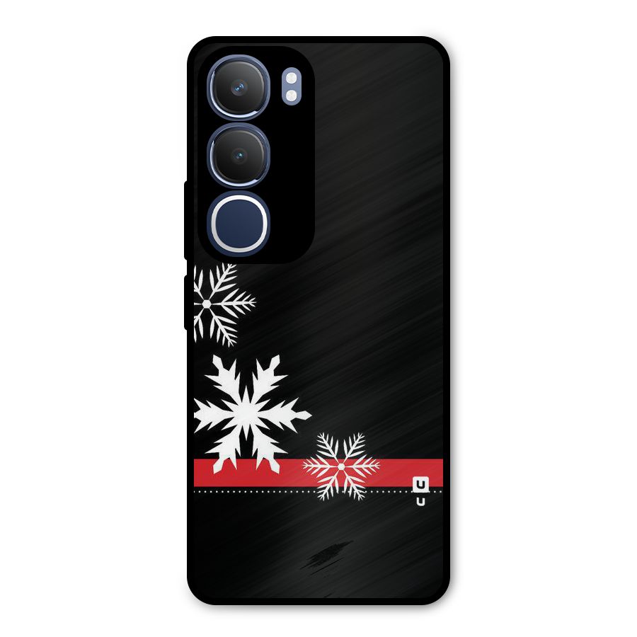 Snowflake Ribbon Metal Back Case for Vivo Y29