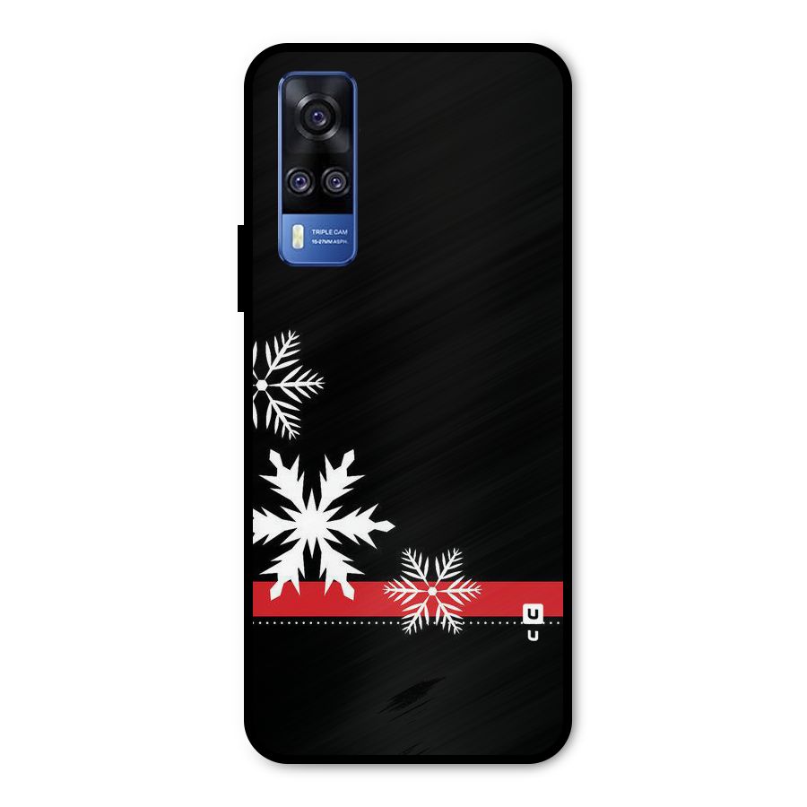 Snowflake Ribbon Metal Back Case for Vivo Y31