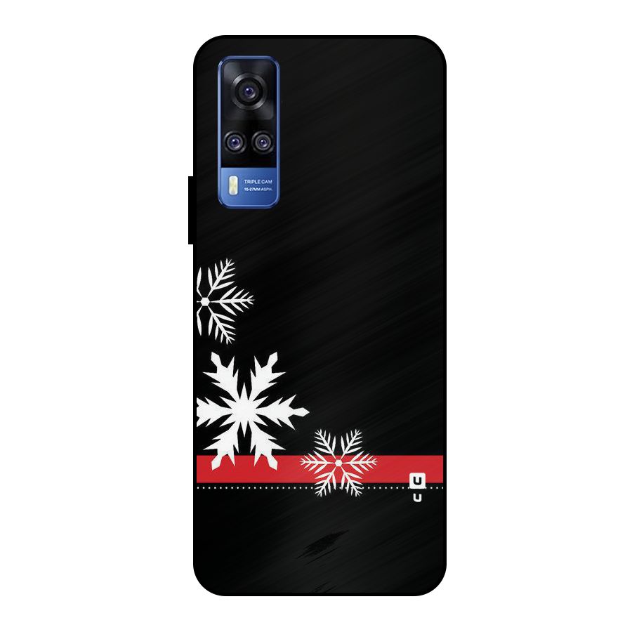 Snowflake Ribbon Metal Back Case for Vivo Y51