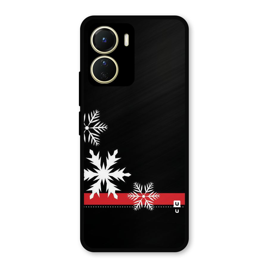 Snowflake Ribbon Metal Back Case for Vivo Y56