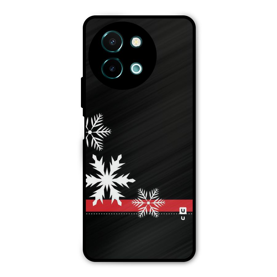 Snowflake Ribbon Metal Back Case for Vivo Y58