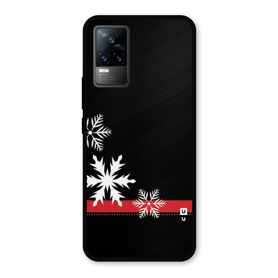 Snowflake Ribbon Metal Back Case for Vivo Y73