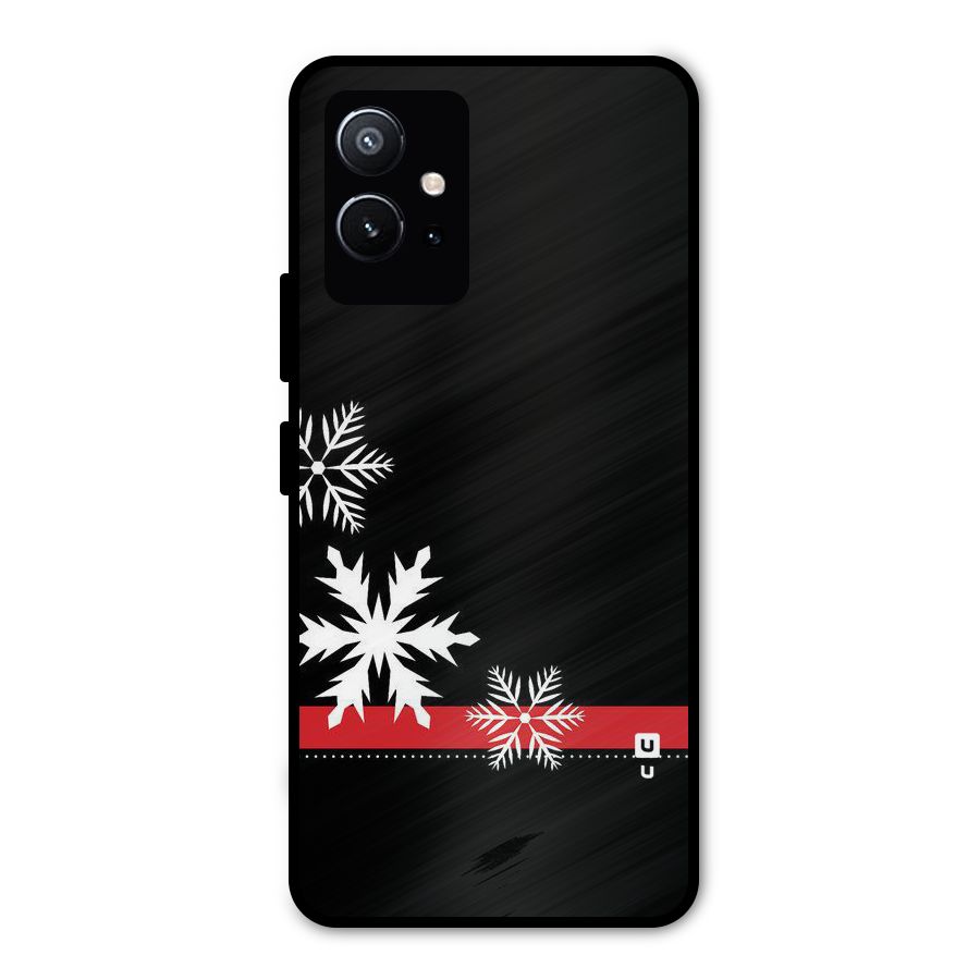 Snowflake Ribbon Metal Back Case for Vivo Y75 5G