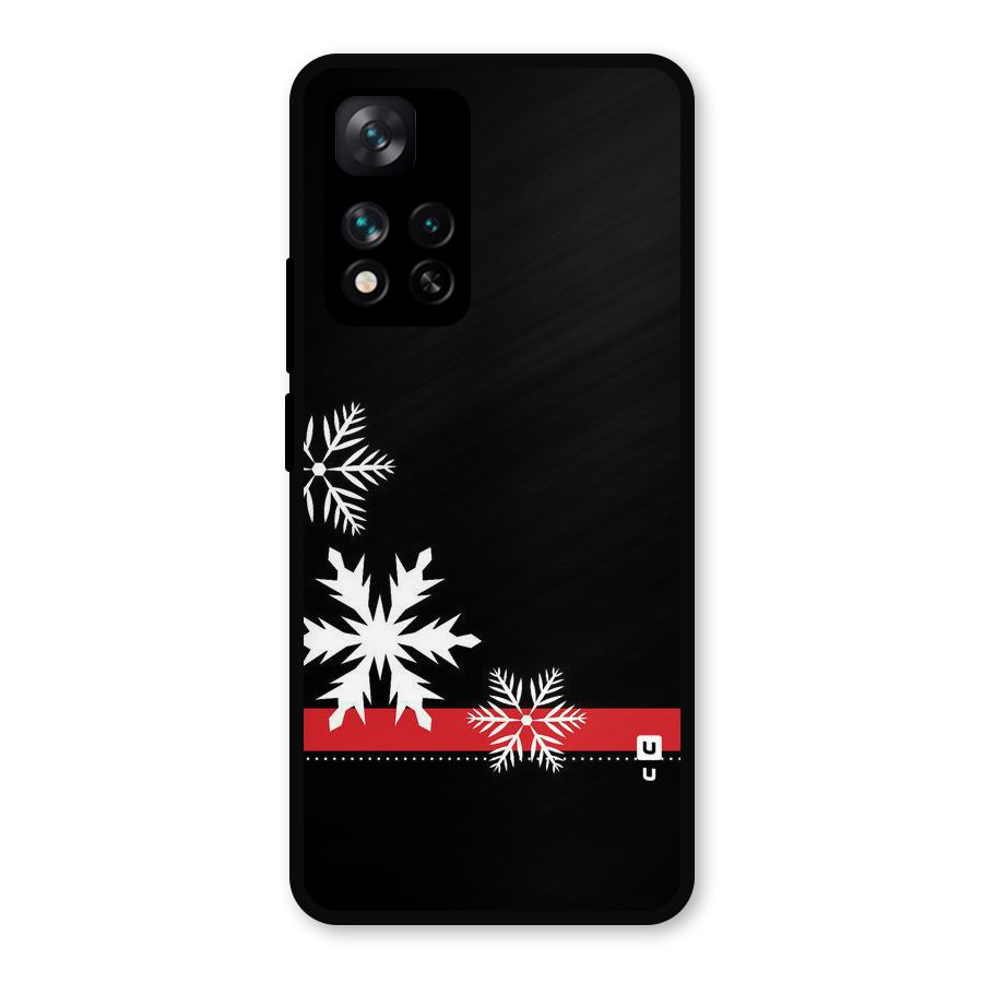 Snowflake Ribbon Metal Back Case for Xiaomi 11i 5G
