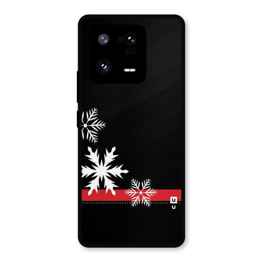 Snowflake Ribbon Metal Back Case for Xiaomi 13 Pro