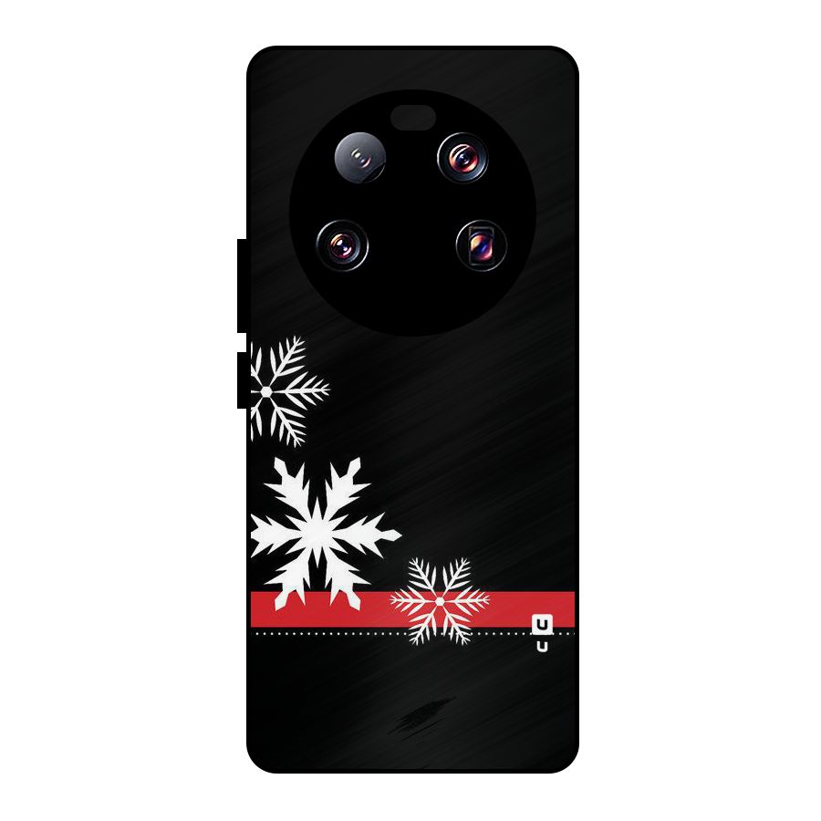 Snowflake Ribbon Metal Back Case for Xiaomi 13 Ultra